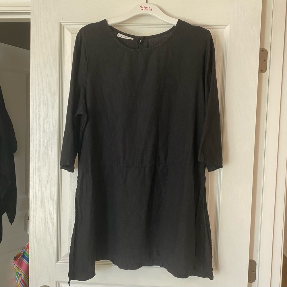 Bryn Walker size L Black Bre Linen Tunic